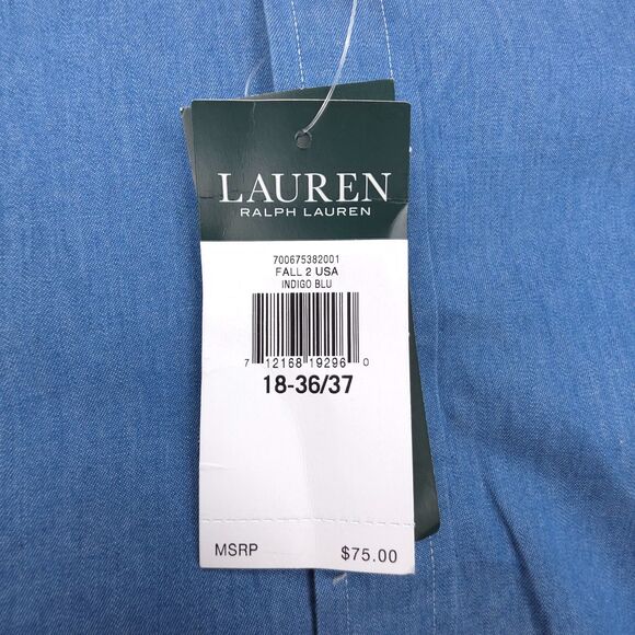 NWT Ralph Lauren Chambray Denim Long Sleeve Button Down Casual Old Money Minimal - Picture 2 of 9
